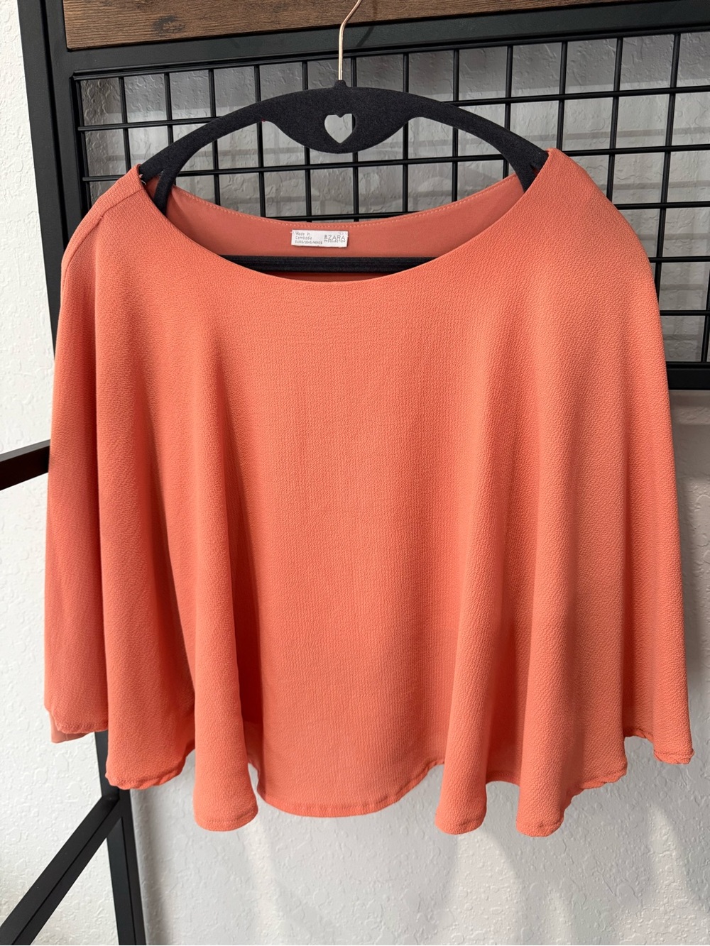Coral Orange Flowing Blouse